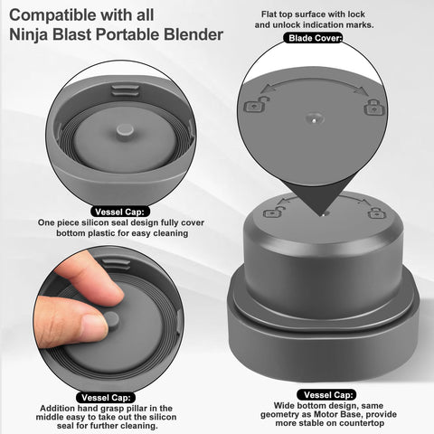 Foboko tapa de vaso para Ninja Blast, portátil y sin derrames.