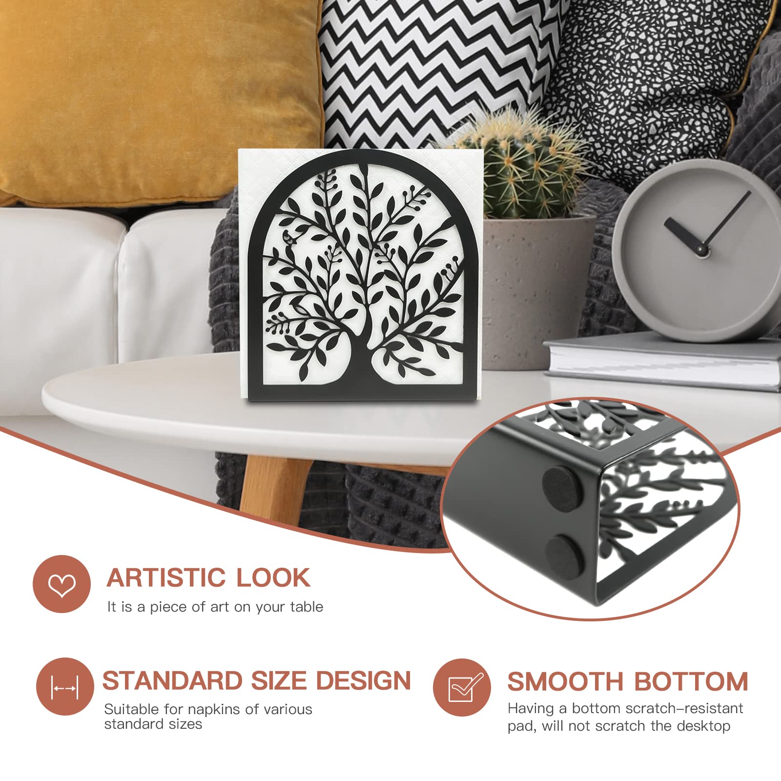 Detalle del árbol de la vida en Fobule, diseño decorativo para complementar cualquier mesa.