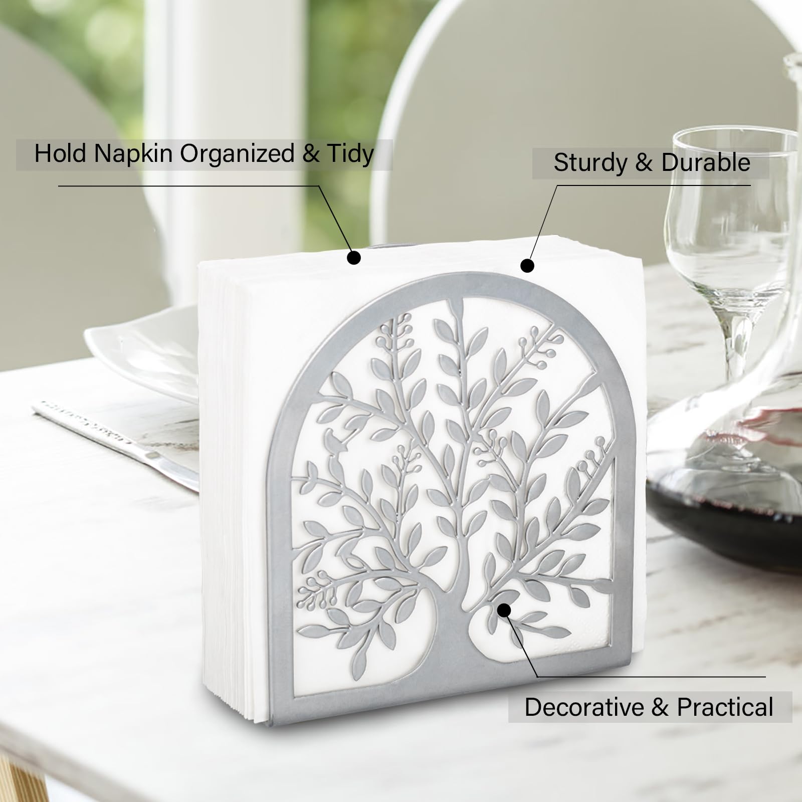Portanapkins Fobule, apto para interiores y exteriores, útil en salidas al aire libre.