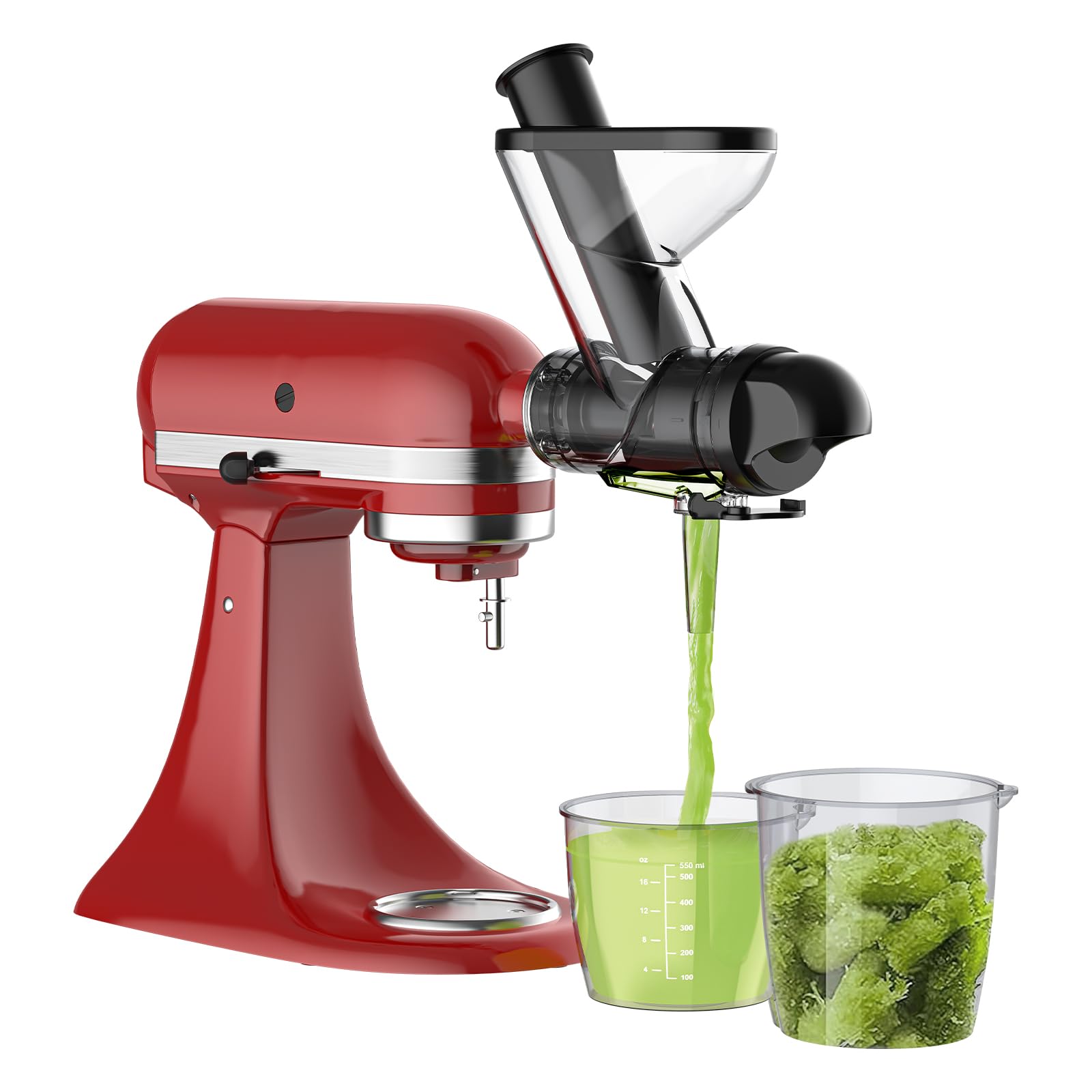 FOCOllK accesorio prensado en frío con alimentación doble para jugos más puros.