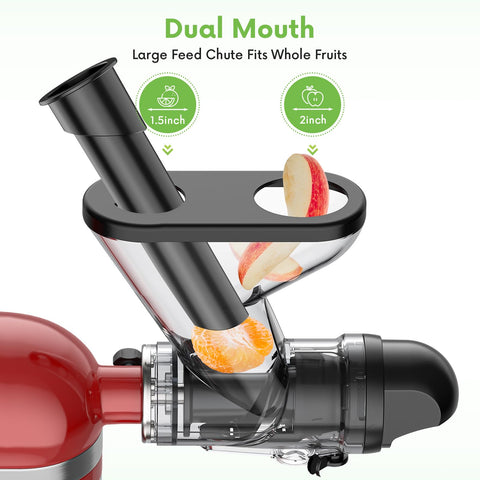 FOCOllK entrada doble para frutas y verduras, facilita la extracción del jugo.