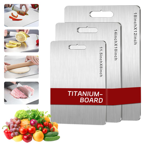 Conjunto FODDOM de tablas titanio, vista frontal para cocina ordenada y preparada.