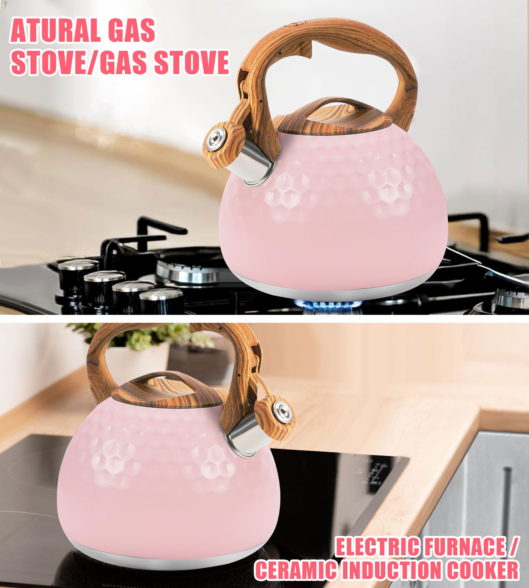 Foedo rosa, apto para estufas de gas y eléctricas