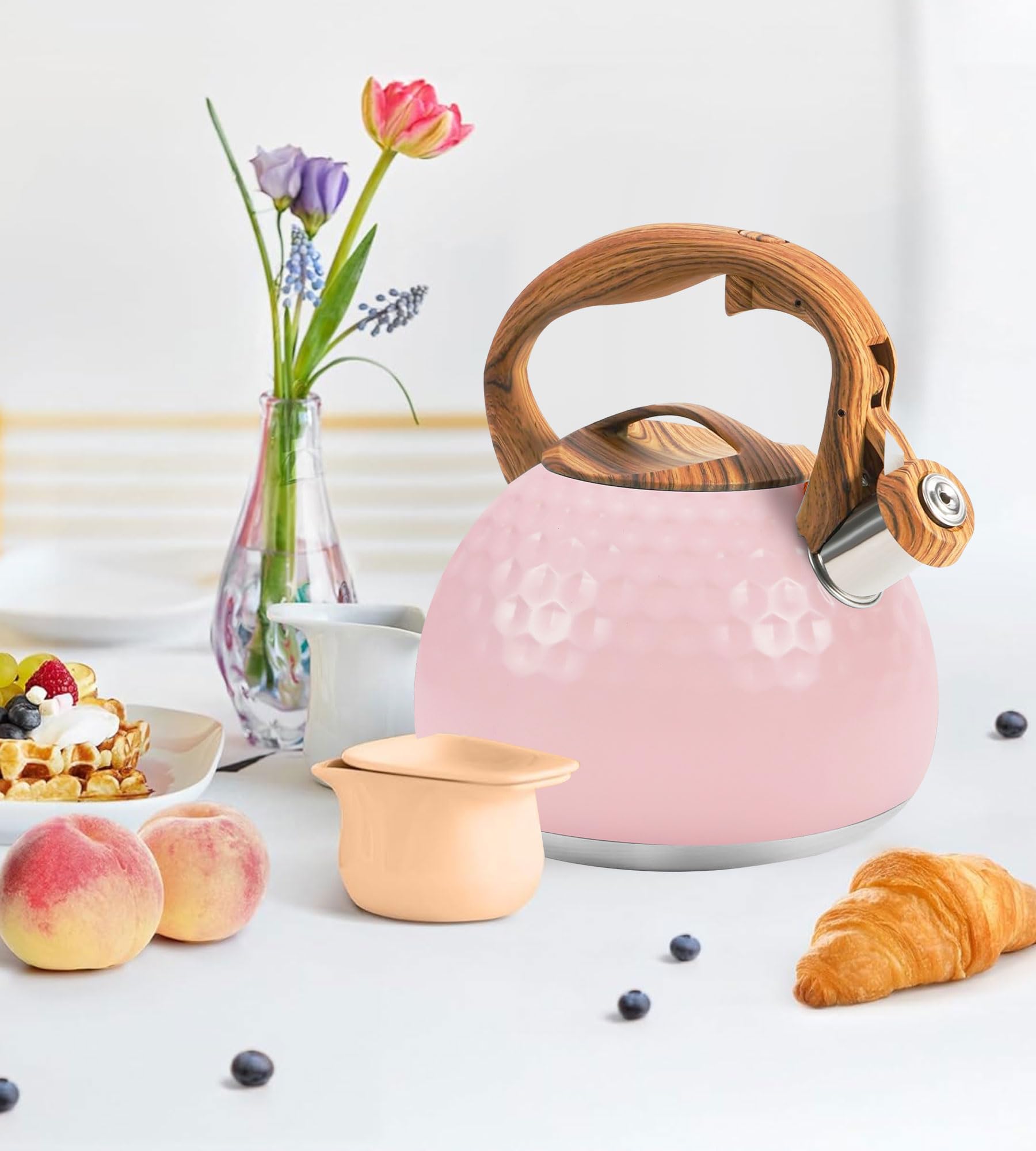 Hervidor Foedo rosa, regalo perfecto para amantes de té y café