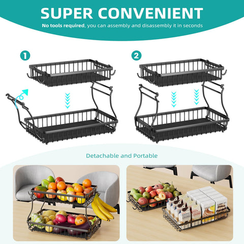 Foensc almacenamiento versátil para frutas, verduras, pan y snacks.