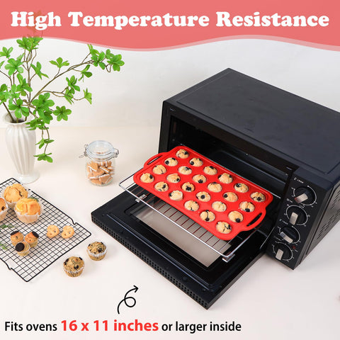 Foepoge molde 24-cupos en uso, ideal para desayunos