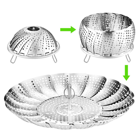 FOFAYU Cesta de vapor adaptable a varias tallas de olla.
