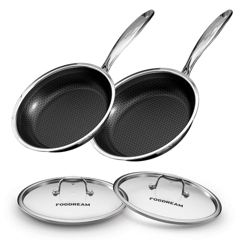 FogDream sarten antiadh. 10 pulgadas con tapa facilita desmoldar y cocinar