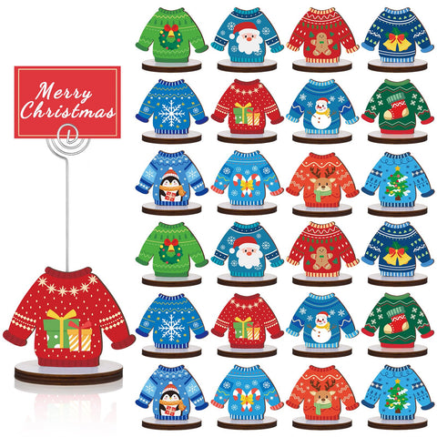 FOGWOWO portatarjetas sudadera navidad, ideal para nombres y menús en la mesa.