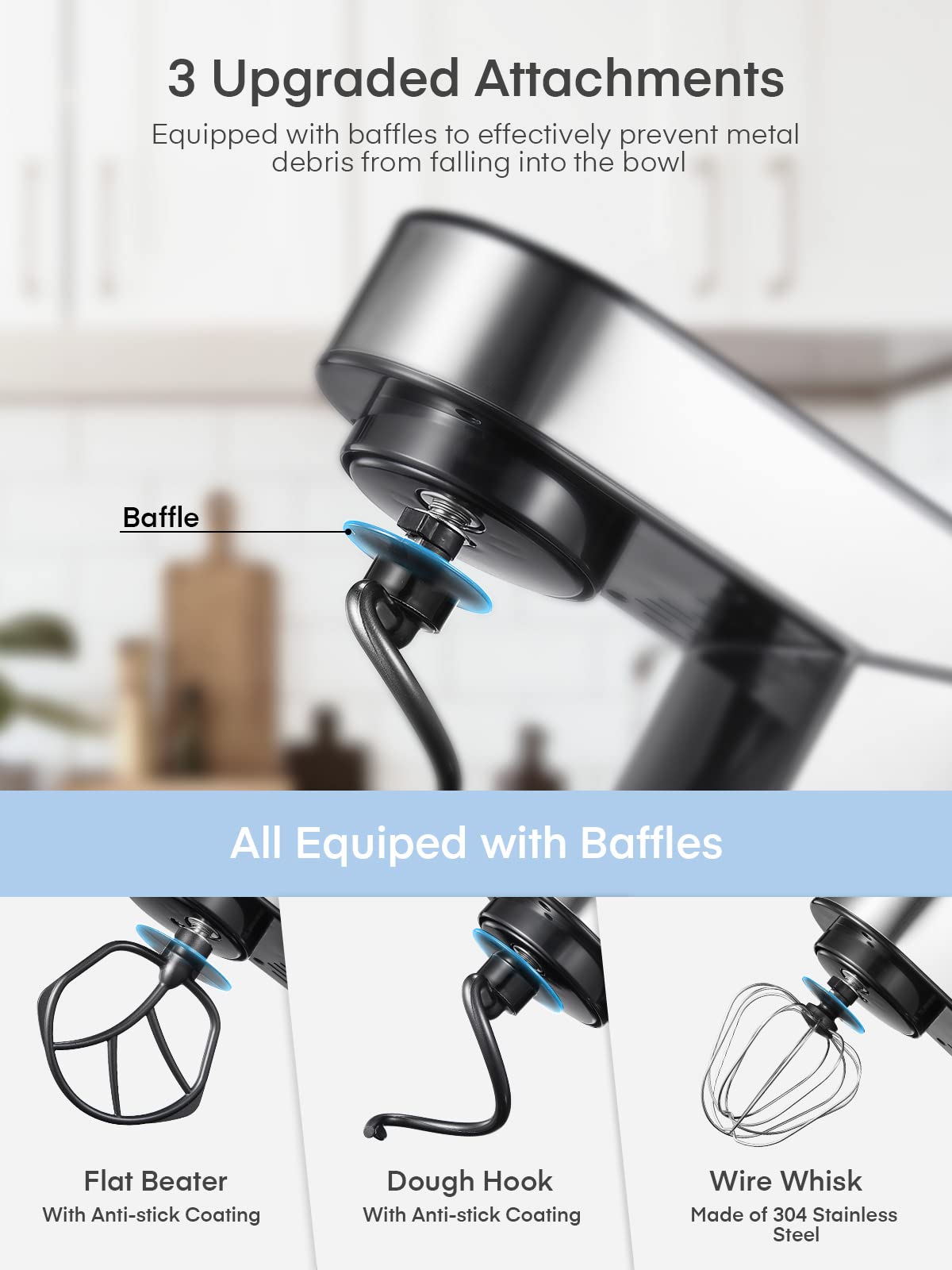 FOHERE bol 5,8 qt permite preparar grandes lotes para 4–5 comensales.