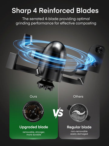 FOHERE composter eléctrico; control de olor en cocinas pequeñas.