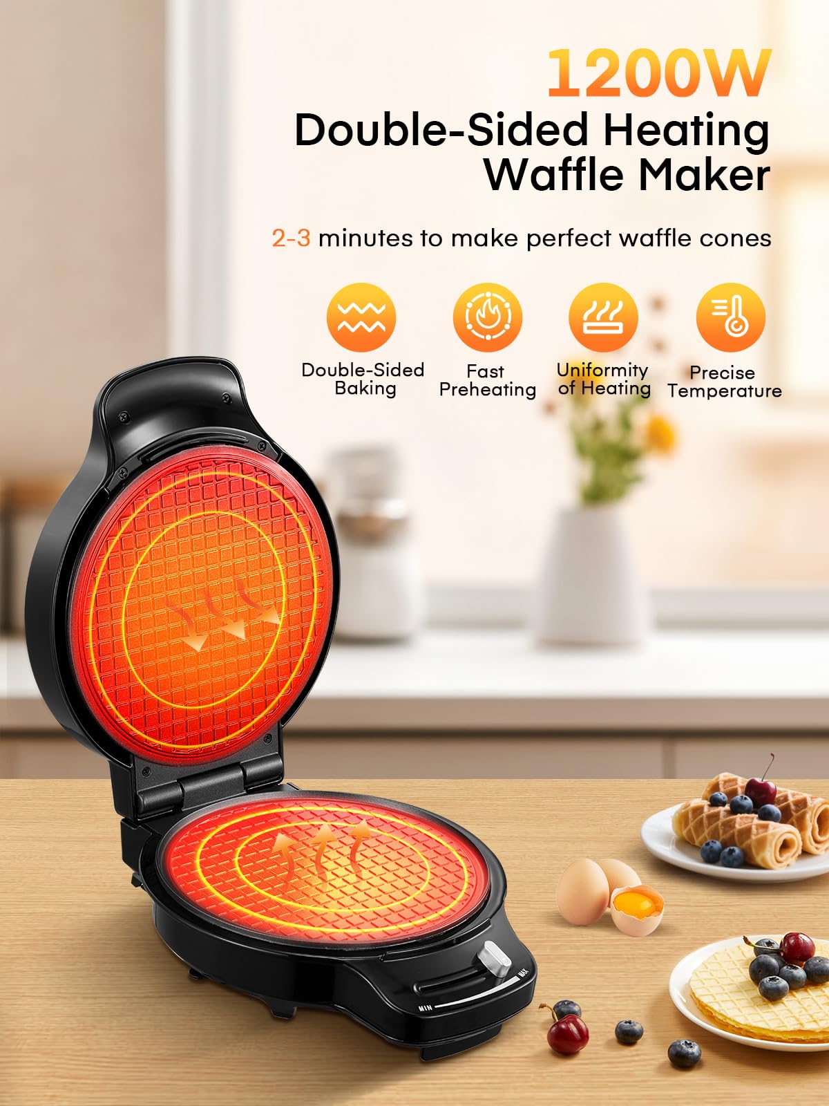 FOHERE control de temperatura ajustable para dorar a tu gusto.