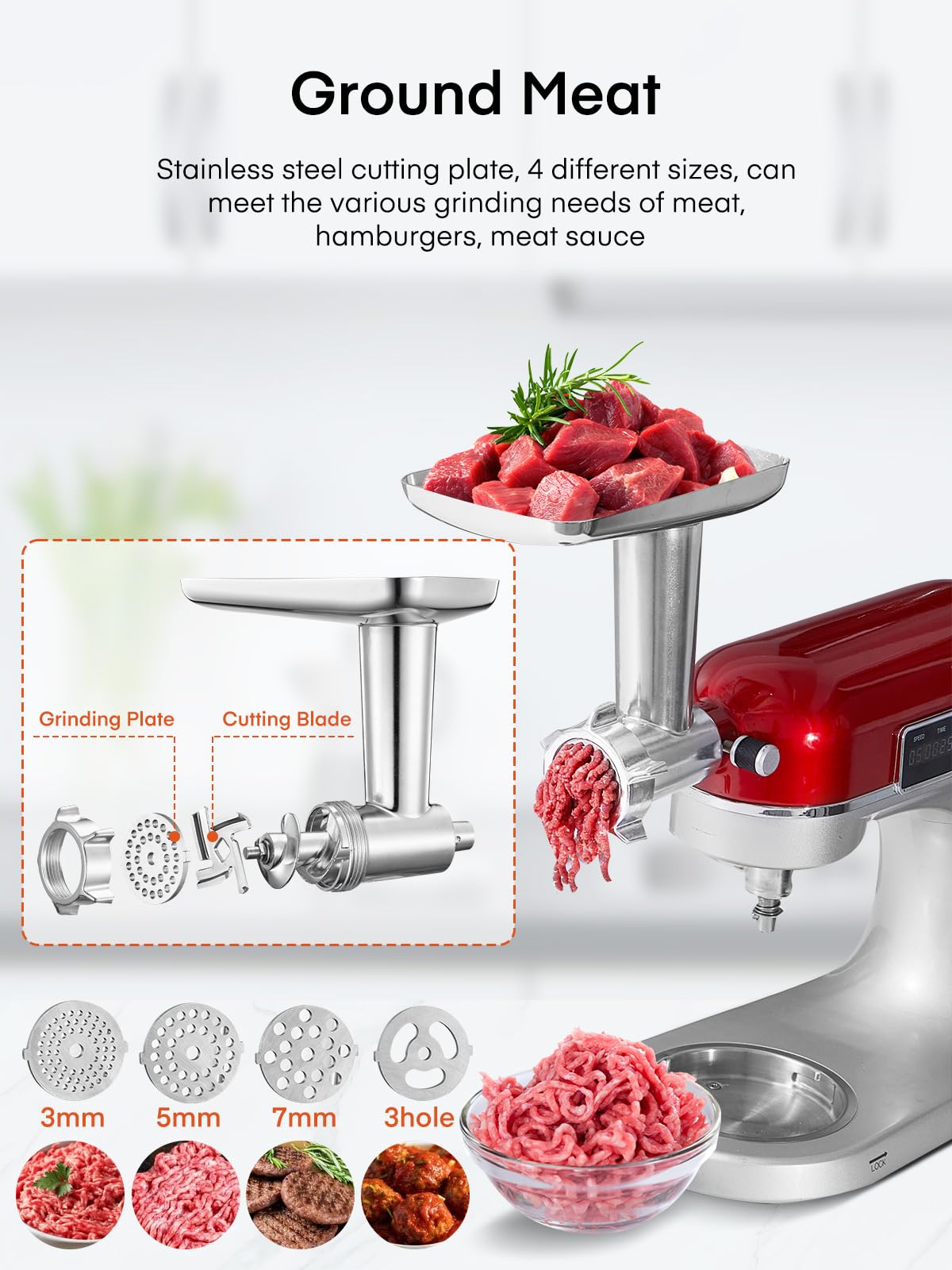 FOHERE cuchillas de molienda para KitchenAid, cortes más uniformes en casa