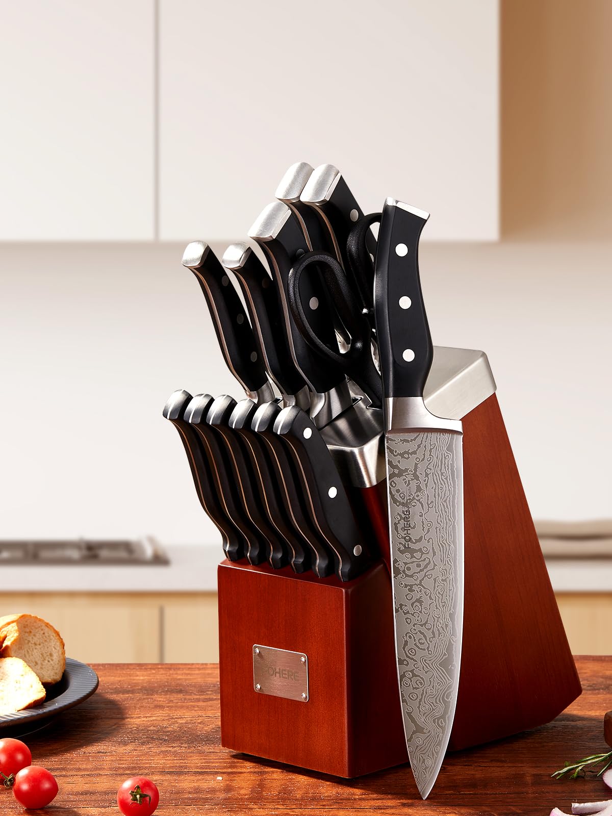 fohere cuchillo rebanador 8 pulgadas para filetear y rebanar