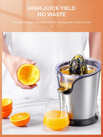 FOHERE Exprimidor de acero inoxidable cepillado ofrece durabilidad y aspecto moderno en la cocina.