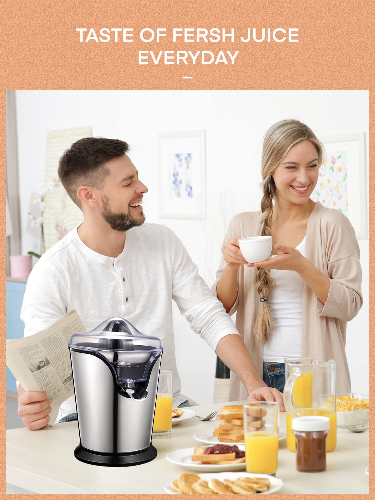 FOHERE Uso fácil con interruptor sensible acelera preparar un vaso de jugo.