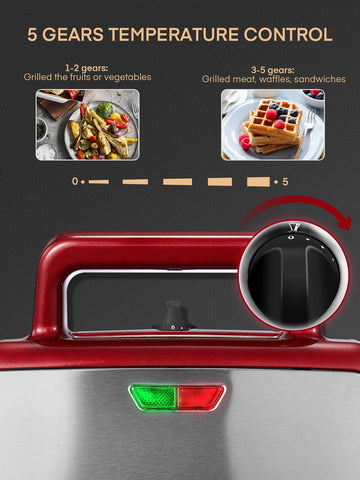 FOHERE placas de parrilla desmontables para cocinar carnes y vegetales.