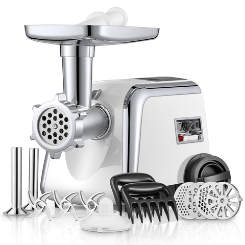 FOHERE picadora de carne 3000W, 5 en 1, moler rápido y de forma estable