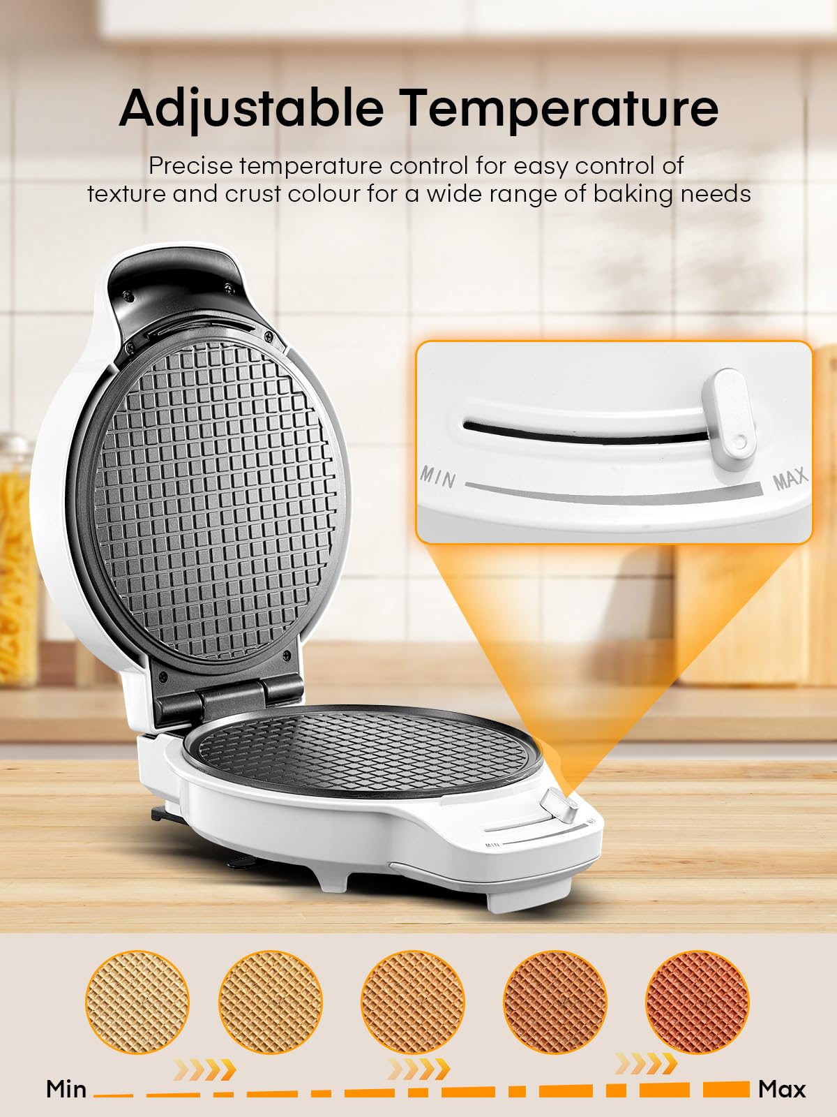 FOHERE placas antiadherentes fáciles de limpiar para gofres perfectos.