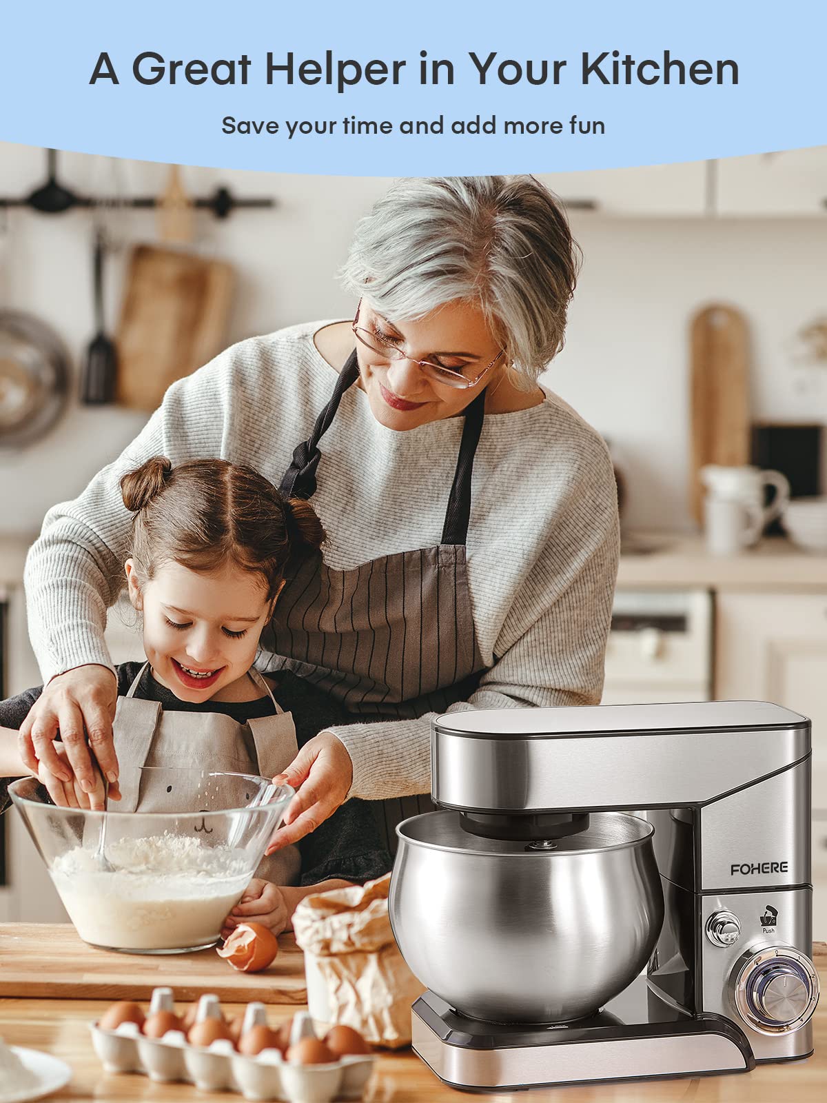 FOHERE protector de salpicaduras facilita añadir ingredientes sin desorden.