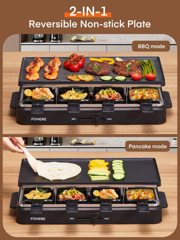 FOHERE Raclette indicadores de luz para cocinar con precisión