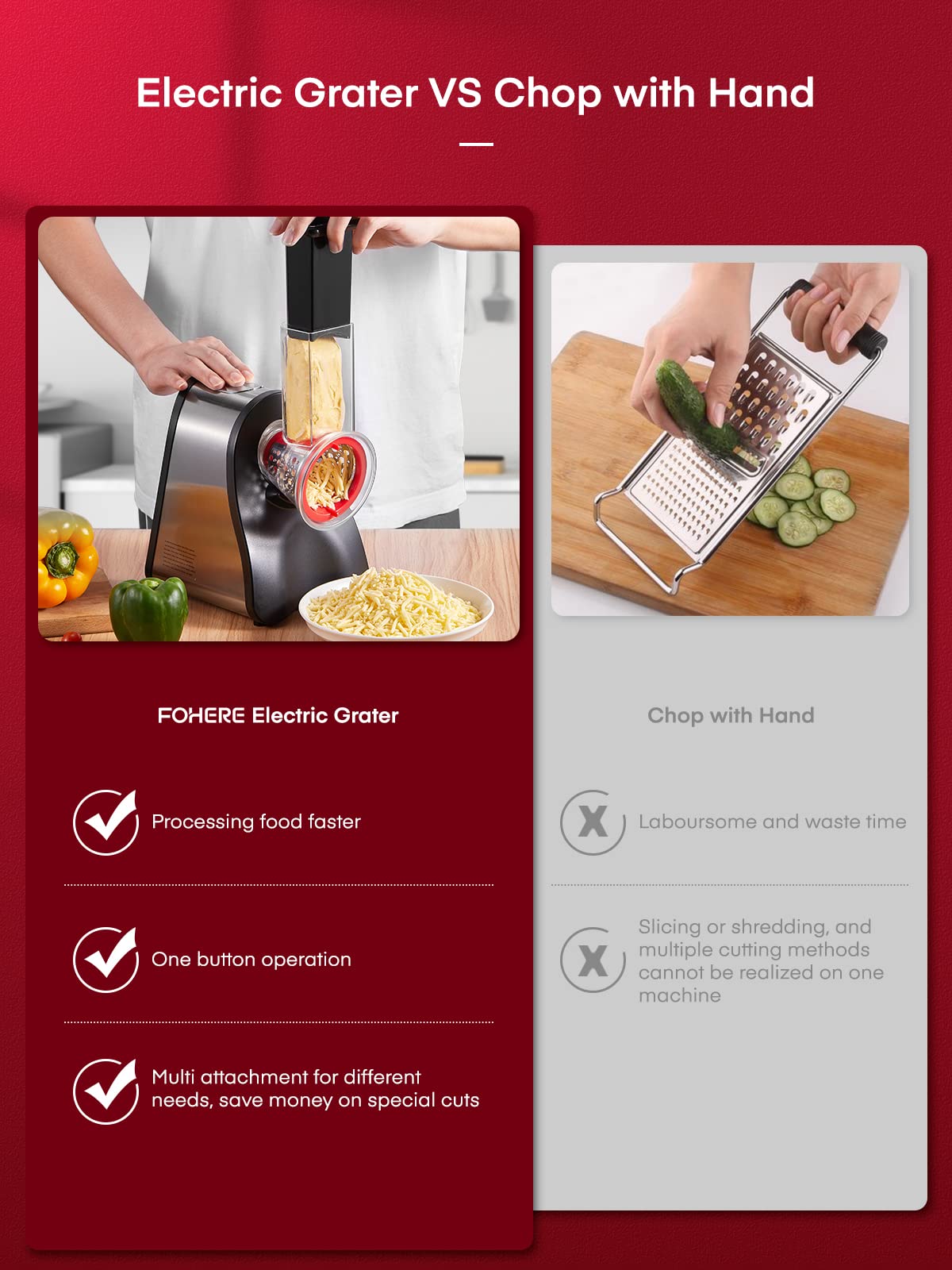FOHERE libre de BPA ofrece opciones seguras para cocinar.