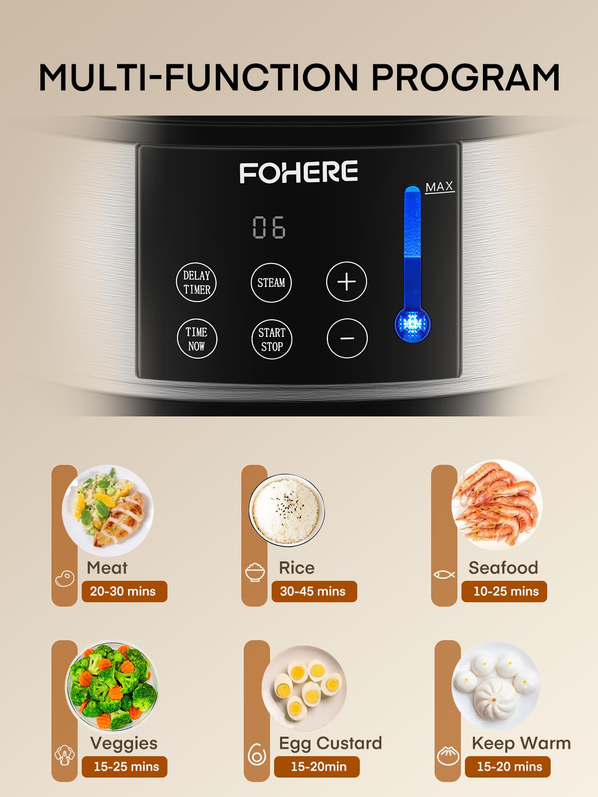 FOHERE temporizador 24 horas para planificar comidas flexibles