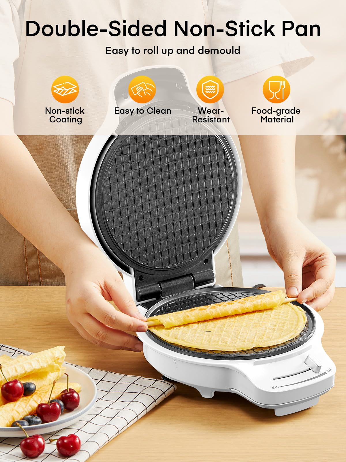 FOHERE diseño versátil para pizzas, panqueques y helados en un solo aparato.