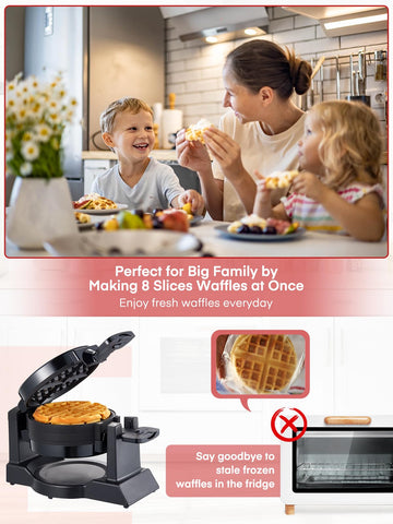 FOHERE Waffle Maker almacenamiento compacto para cocinas pequeñas.
