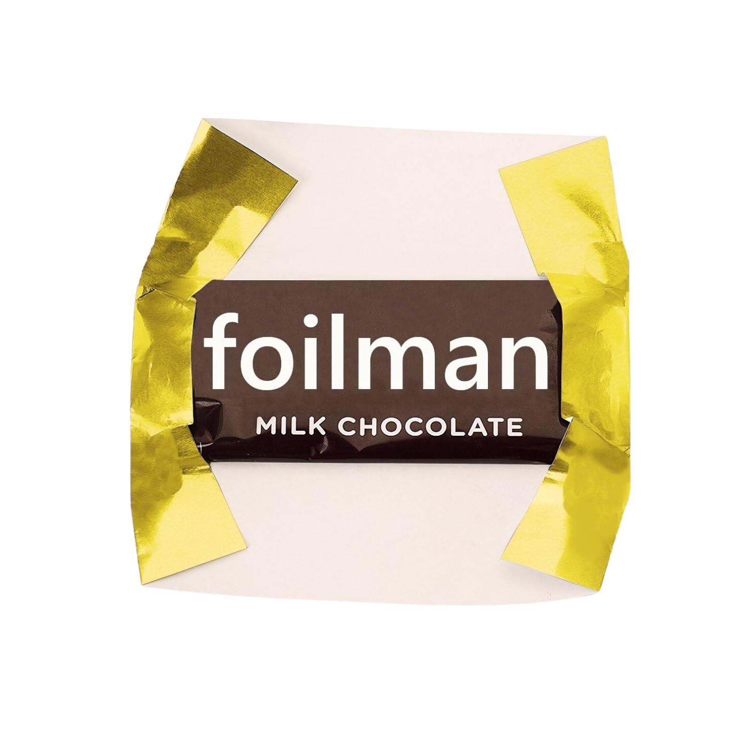 Foilman: envolturas doradas para chocolate con respaldo de papel grueso y acabado premium