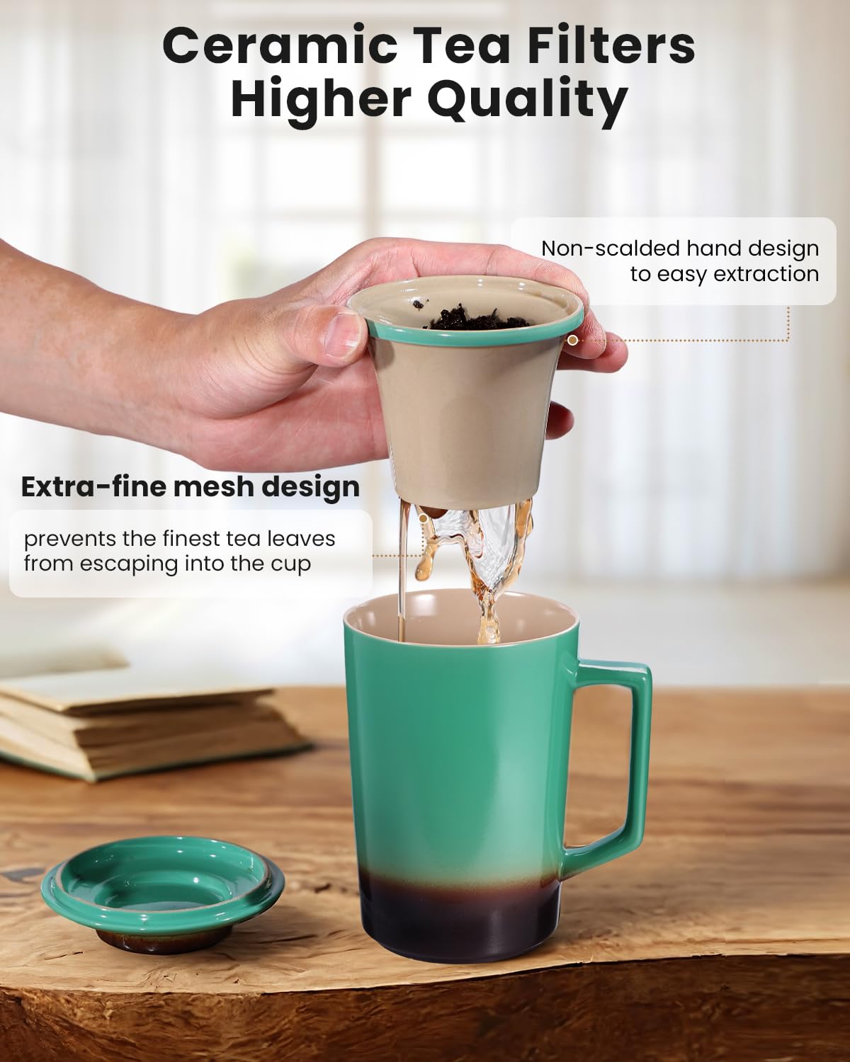 Infusor cerámico sin metal de Foinly para degustaciones limpias