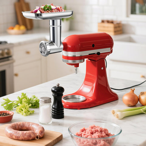 FOKIEE accesorio-embutidos-kitchenaid, ideal para salchichas caseras y rellenos.