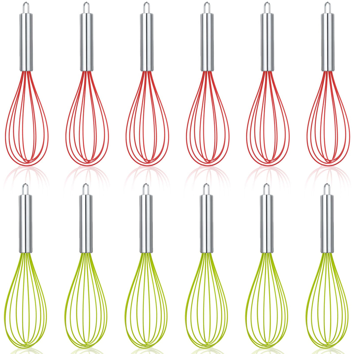 FoldTier batidores navideños de silicona 10 pulgadas; ideal para batir masas festivas