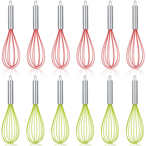 FoldTier batidores navideños de silicona 10 pulgadas; ideal para batir masas festivas