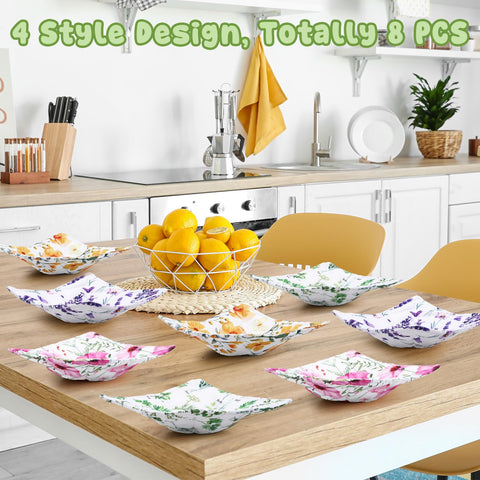 FoldTier cojín floral rosa, perfecto para servir postres helados