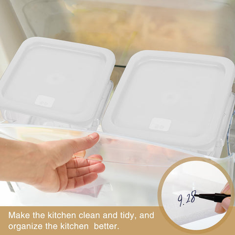FoldTier uso versátil 8qt en cocina comercial para almacenar alimentos.