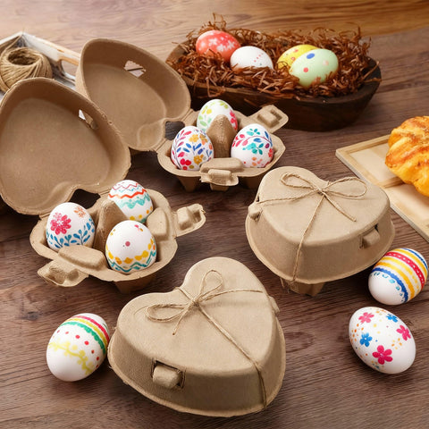 FoldTier juego de 30 cajas de huevos en forma de corazón para venta eficiente.