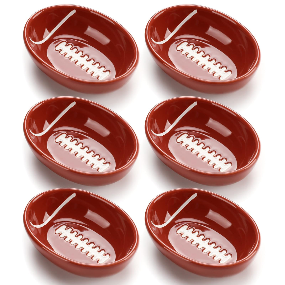 FoldTier cuencos cerámicos con forma de balón, ideales para salsas y aperitivos