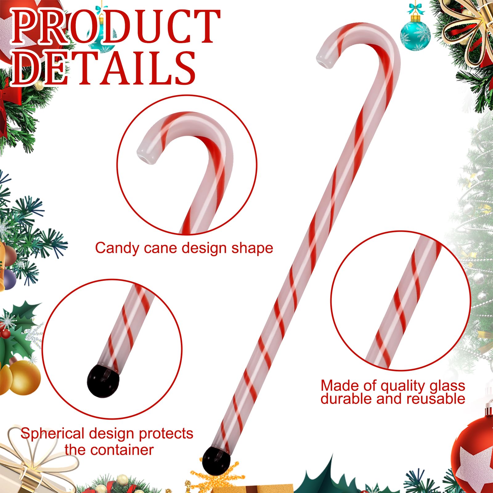 FoldTier pack de 6 agitadores navideños, perfectos para fiestas y regalos.