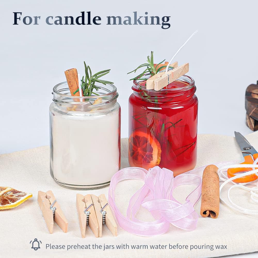 Frascos Folinstall para velas de 8 oz y proyectos artesanales