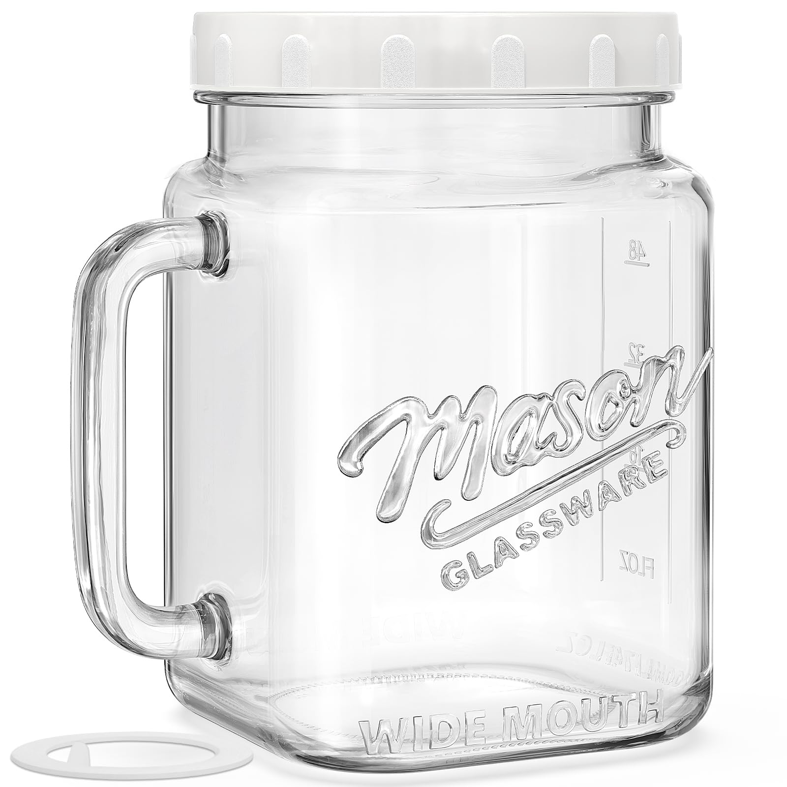 Folinstall tarro de vidrio 74oz con tapa hermética para conservar ingredientes.