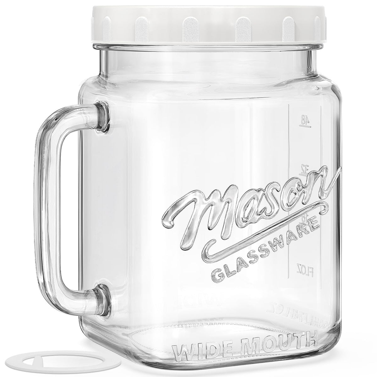 Folinstall tarro de vidrio 74oz con tapa hermética para conservar ingredientes.