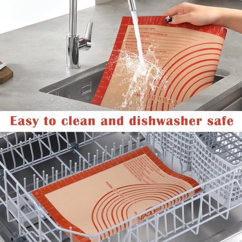 Folksy Super Kitchen base de hornear silicona antiadherente 16x24 roja: horneado limpio.