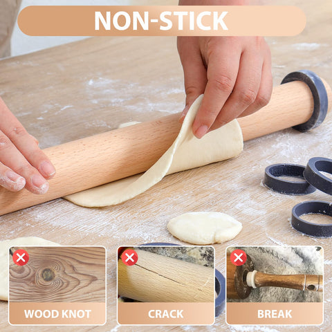 Rodillo Folksy con ajuste 5 mm para masas de pastel y pizza.