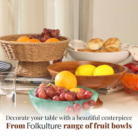 Folkulture bol-fruta acacia centro de mesa con estilo boho
