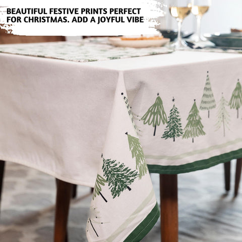 Mantel Folkulture para cenas navideñas familiares, crea un ambiente cálido.
