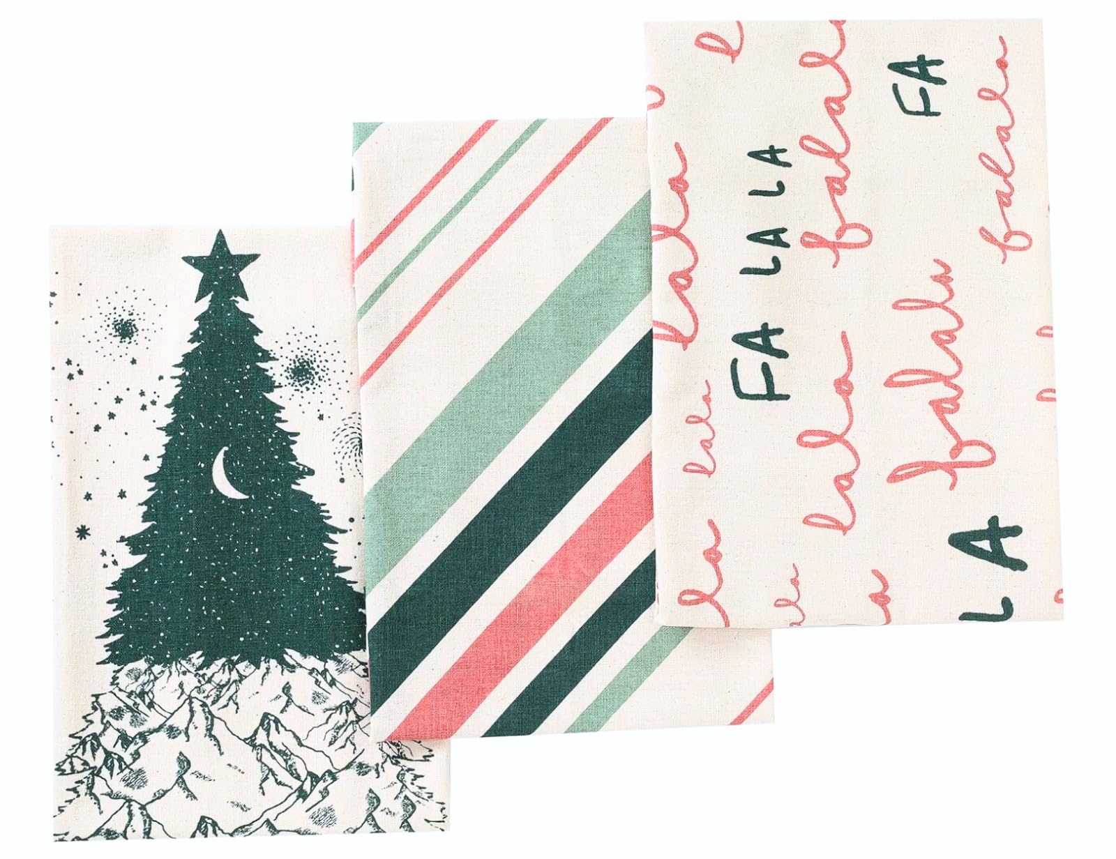 Folkulture: toallas de cocina navidad set de 3 para decorar la cocina en fiestas