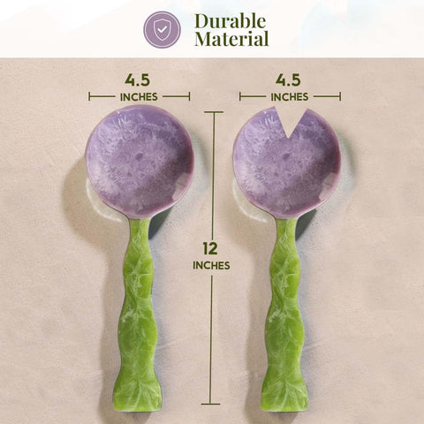 Palas para ensalada Folkulture con bordes acanalados y agarre ergonómico.