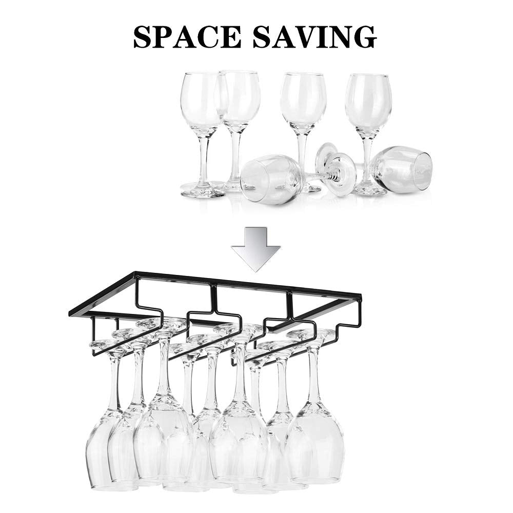Colgador de copas FOMANSH, marco metálico resistente para copas de vino.