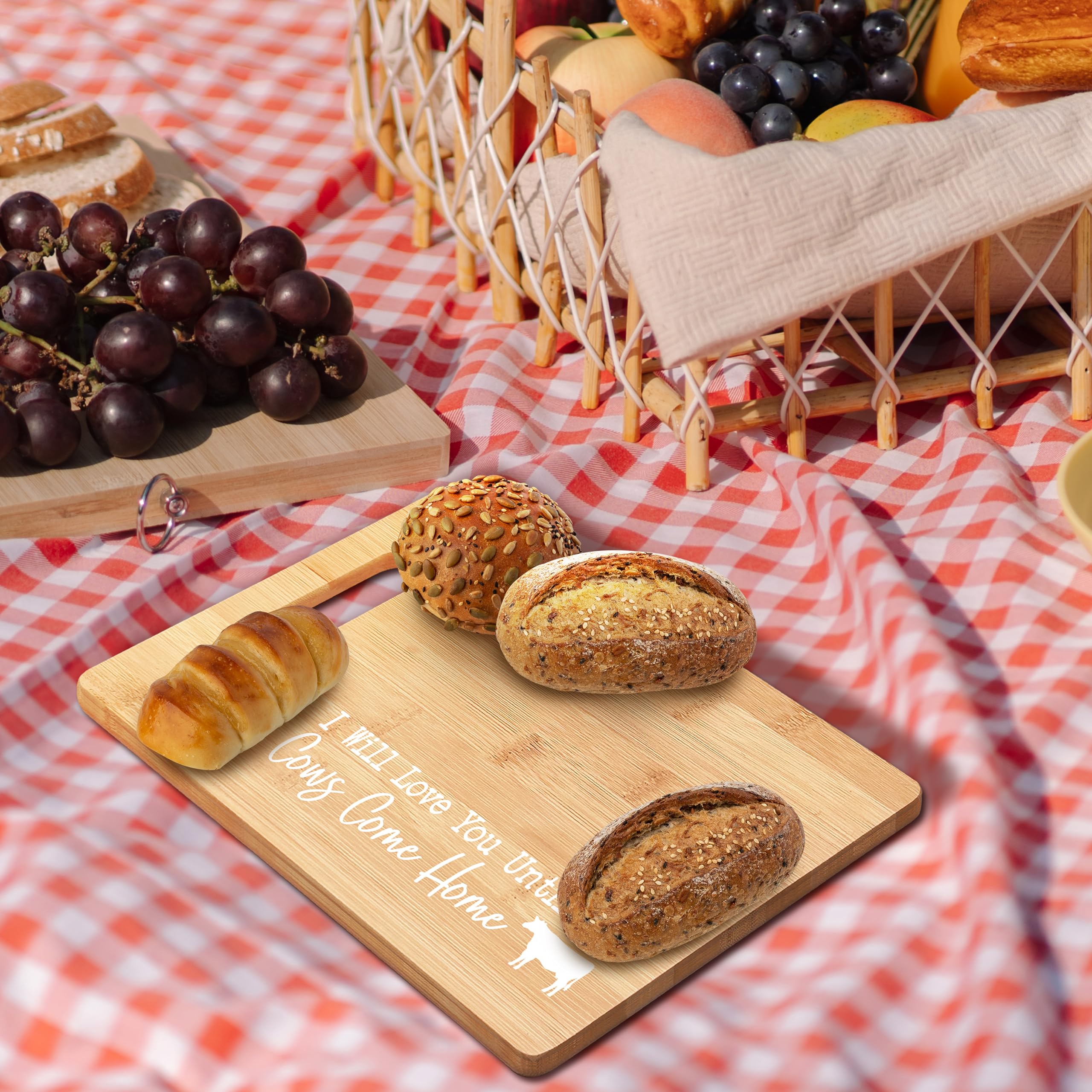 FONDCANYON tabla de bambú sirve como bandeja para frutas y aperitivos.